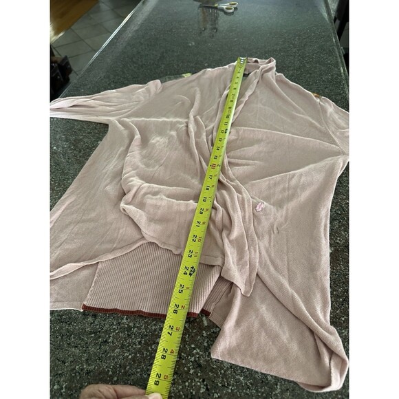 Fantastic Ted baker Cardigan Light Salmon Colour With Roses At The Back 2 /M - Picture 11 of 16